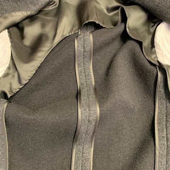 FEDELI Size 40 Grey Black Cashmere Single Breasted Pop Up Collar Coat - Picture 7 of 7